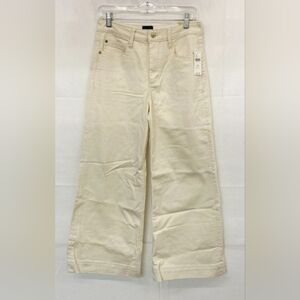 Anthropologie Maeve Cream High Rise Wide-Leg Pants 8P